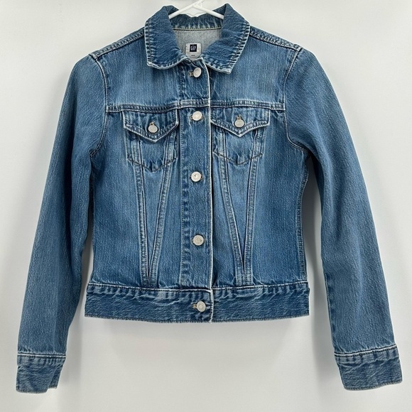GAP Factory Jackets & Blazers - GAP Women’s Medium Wash Button Down Denim Jacket 100% Cotton Size XS